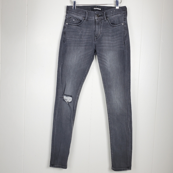 Express stretch mid rise gray legging size 2 - Picture 9 of 15